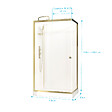 AURLANE - Cabine de douche Rectangle 110x80x206.5/236.5cm Blanche et Profilés Or Brossé - Receveur standard - vignette