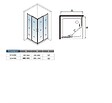 AICA SANITAIRE - Aica cabine de douche coulissante 90x90x185cm, cabine de douche carrée avec un receveur de douche et une bonde de douche et un siphon 90cm - vignette