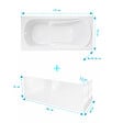 ALLIBERT - Pack Baignoire 170x70cm avec Tabliers recoupables 180cm et 80cm - Blanc Brillant - MAE - vignette