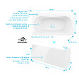 ALLIBERT - Pack Baignoire 180x80cm et 2 Tabliers recoupables - Blanc Brillant - Marina Round Duo - vignette