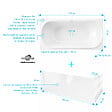 ALLIBERT - Pack Baignoire Duo 170x75cm avec Tabliers recoupables 180cm et 80cm - Blanc Brillant - MAE - vignette