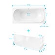 ALLIBERT - Pack Baignoire Duo 170x75cm avec Tabliers recoupables 180cm et 80cm - Blanc Brillant - MAE - vignette