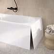 ALLIBERT - Tablier de Baignoire Blanc Brillant 80x50x2.5 cm - Acrylique et ABS - vignette
