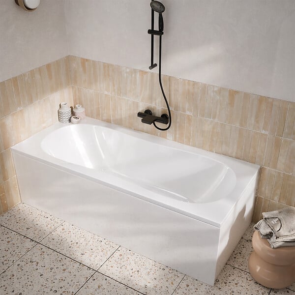 ALLIBERT - Tablier de Baignoire Blanc Brillant 80x50x2.5 cm - Acrylique et ABS - large