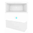 ALLIBERT - Pack Baignoire 180x80cm et 2 Tabliers recoupables - Blanc Mat - Marina Square Duo - vignette