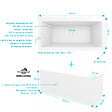 ALLIBERT - Pack Baignoire 180x80cm et 2 Tabliers recoupables - Blanc Mat - Marina Square Duo - vignette