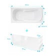 ALLIBERT - Pack Baignoire 160x70cm avec Tabliers recoupables 180cm et 80cm - Blanc Brillant - MAE - vignette