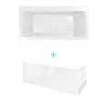 ALLIBERT - Pack Baignoire 180x80cm et 2 Tabliers recoupables - Blanc Brillant - Marina Square Duo - vignette