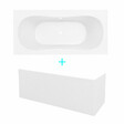 ALLIBERT - Pack Baignoire 180x80cm et 2 Tabliers recoupables - Blanc Mat - Marina Round Duo - vignette