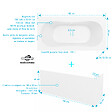 ALLIBERT - Pack Baignoire 180x80cm et 2 Tabliers recoupables - Blanc Mat - Marina Round Duo - vignette