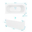ALLIBERT - Pack Baignoire 180x80cm et 2 Tabliers recoupables - Blanc Mat - Marina Round Duo - vignette