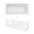 ALLIBERT - Pack Baignoire 180x80cm avec Zone Douche et Tabliers recoupables de 180 et 80cm Blanc Brillant - MAE - vignette
