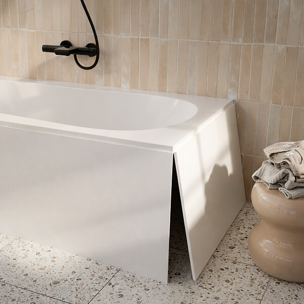 ALLIBERT - Tablier de Baignoire Blanc Mat 80x50x2.5 cm - 100% Acrylique - large