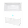 ALLIBERT - Pack Baignoire 170x75cm avec Tabliers recoupables 180cm et 80cm - Blanc Brillant - MAE SQUARE - vignette