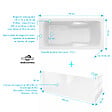 ALLIBERT - Pack Baignoire 170x75cm avec Zone Douche et Tabliers recoupables de 180 et 80cm Blanc Brillant - MAE - vignette