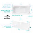 ALLIBERT - Pack Baignoire 180x80cm avec Tabliers recoupables 180cm et 80cm - Blanc Brillant - MAE - vignette