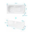 ALLIBERT - Pack Baignoire 180x80cm avec Tabliers recoupables 180cm et 80cm - Blanc Brillant - MAE - vignette