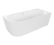 OTITEC - Baignoire d'angle droite avec vidage - 160 x 75 cm - Blanc brillant avec bonde blanche - LUXA - vignette