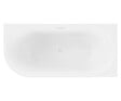 OTITEC - Baignoire d'angle droite avec vidage - 160 x 75 cm - Blanc brillant avec bonde blanche - LUXA - vignette