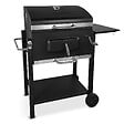 ELEM GARDEN TECHNIC - Barbecue charbon de bois avec roues et thermomètre, surface de cuisson 55x41.6cm - vignette