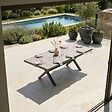 OVIALA - Table extensible aluminium et céramique avec 10 chaises - Tivoli - vignette