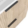 AICA SANITAIRE - AICA Meuble de salle de bain suspendu 60 cm Chêne + 2 tiroirs, avec Poignées - sans compter vasque - vignette