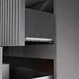 AICA SANITAIRE - AICA Meuble de salle de bain suspendu 60 cm Anthracite + 2 tiroirs, avec Poignées - sans compter vasque - vignette