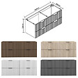 AICA SANITAIRE - AICA Meuble de salle de bain suspendu 120 cm Anthracite + 4 tiroirs, avec Poignées - sans compter vasque - vignette