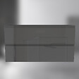 AICA SANITAIRE - AICA Meuble de salle de bain design suspendu, 100 cm, 2 tiroirs de rangement sans lavabo - Anthracite brillant - vignette