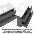 AICA SANITAIRE - AICA Meuble de salle de bain design suspendu, 100 cm, 2 tiroirs de rangement sans lavabo - Anthracite brillant - vignette