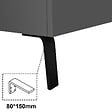 AICA SANITAIRE - AICA Meuble de Salle de Bain 60cm avec 3 tiroirs + 2 Pieds, Meuble sans vasque, Anthracite - vignette
