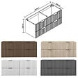 AICA SANITAIRE - AICA Meuble de salle de bain suspendu 120 cm Noyer + 4 tiroirs, avec Poignées - sans compter vasque - vignette