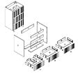 AICA SANITAIRE - Meuble de salle de bain suspendu Strié 100cm avec simple vasque + 3 tiroirs, Chêne - vignette