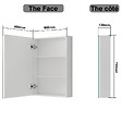 AICA SANITAIRE - AICA Ensemble Meuble Salle de Bain Brillant Suspendu 100cm, Blanc + Chêne, Meuble 2 tiroirs + Lavabo + Armoire salle de bain avec miroir + 2Colonne - vignette