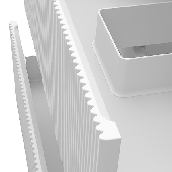 AICA SANITAIRE - Meuble de salle de bain suspendu Strié 100cm avec simple vasque + 3 tiroirs, Blanc - large
