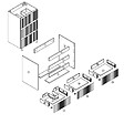 AICA SANITAIRE - Meuble de salle de bain suspendu Strié 100cm avec simple vasque + 3 tiroirs, Anthracite - vignette