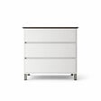 AURLANE - Meuble de salle de bains 80 cm Blanc 3 Tiroirs et Vasque Céramique Noire - XENOS - vignette