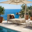 OVIALA - Salon de jardin bas modulable uni 6 places beige - Patio - vignette