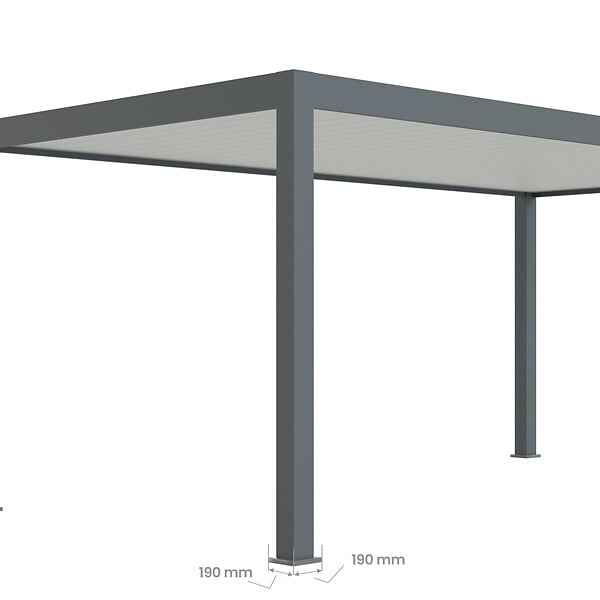 DIRECT-ABRIS - Carport Aluminium 330 x 563 cm PRESTON - 20 m2 - Hauteur : 255 - 1 Voiture - Abri Voiture Autoportant - Sans Déclaration Travaux - large