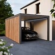 DIRECT-ABRIS - Carport Aluminium 330 x 563 cm PRESTON - 20 m2 - Hauteur : 255 - 1 Voiture - Abri Voiture Autoportant - Sans Déclaration Travaux - vignette