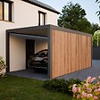 DIRECT-ABRIS - Carport Aluminium 330 x 563 cm PRESTON - 20 m2 - Hauteur : 255 - 1 Voiture - Abri Voiture Autoportant - Sans Déclaration Travaux - vignette