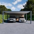 DIRECT-ABRIS - Carport Aluminium 563 x 645 cm WESTON - 37 m2 - Hauteur : 255 - 2 Voitures - Abri Voiture Autoportant - Gouttière incluse - Pergola - Gris Anthracite - vignette