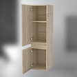 AICA SANITAIRE - AICA Colonne de rangement salle de bain design suspendue, 2 portes, 30 x 110 x 30 cm (LxHxP) - Chêne brillant - vignette