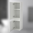 AICA SANITAIRE - AICA Colonne de rangement salle de bain design suspendue, 2 portes, 30 x 110 x 30 cm (LxHxP) - Blanc brillant - vignette