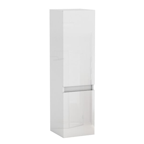 AICA SANITAIRE - AICA Colonne de rangement salle de bain design suspendue, 2 portes, 30 x 110 x 30 cm (LxHxP) - Blanc brillant - large