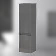 AICA SANITAIRE - AICA Colonne de rangement salle de bain design suspendue, 2 portes, 30 x 110 x 30 cm (LxHxP) - Anthracite brillant - vignette
