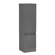 AICA SANITAIRE - AICA Colonne de rangement salle de bain design suspendue, 2 portes, 30 x 110 x 30 cm (LxHxP) - Anthracite brillant - vignette