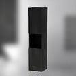 AICA SANITAIRE - AICA Colonne de rangement salle de bain design suspendue, 2 portes, 30 x 131.5 x 30 cm (LxHxP) - Noir brillant - vignette