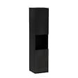 AICA SANITAIRE - AICA Colonne de rangement salle de bain design suspendue, 2 portes, 30 x 131.5 x 30 cm (LxHxP) - Noir brillant - vignette