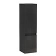 AICA SANITAIRE - AICA Colonne de rangement salle de bain design suspendue, 2 portes, 30 x 110 x 30 cm (LxHxP) - Noir brillant - vignette